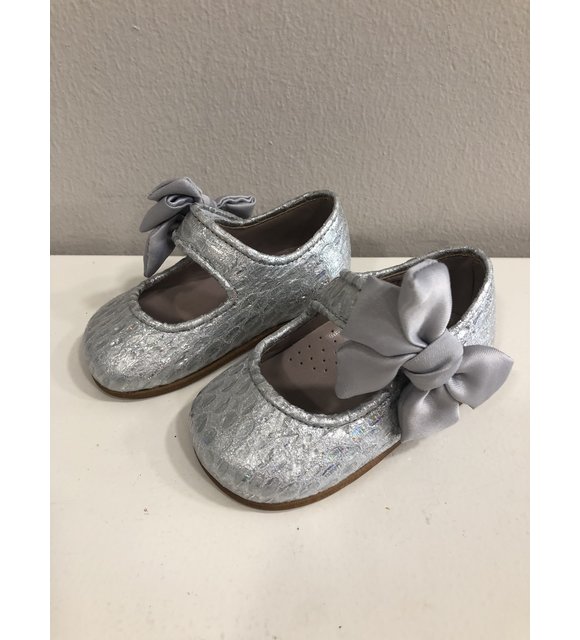 Eli Ballerina's met strik zilver