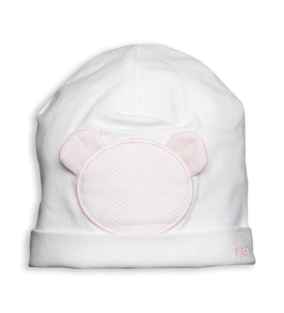 First Babymutsje met beertje