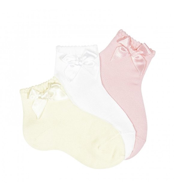 Condor Korte sokjes met strikje roze