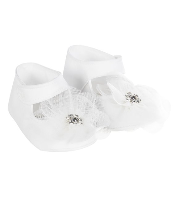 Monnalisa Babyschoentjes met tulle bloem