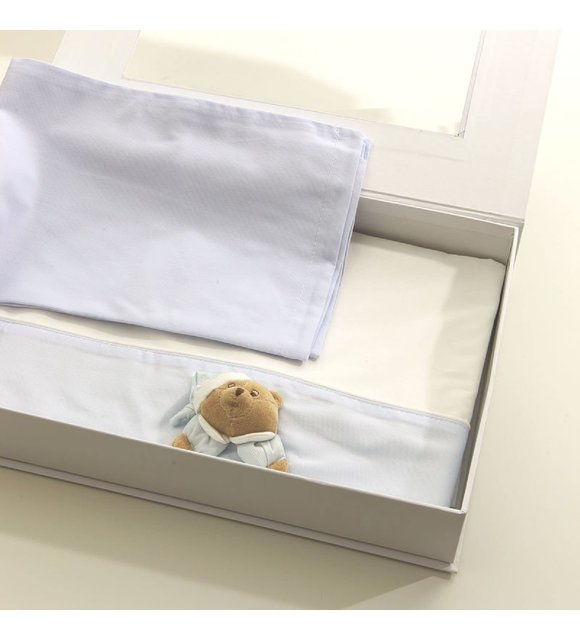 Nanan Nanan 3-delige Lakenset Wieg Puccio Blauw