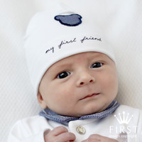 First Babymutsje met beertje