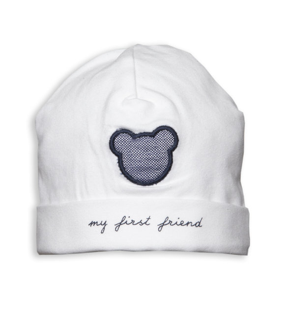 First Babymutsje met beertje