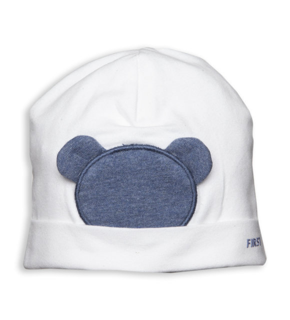 First Babymutsje met beertje