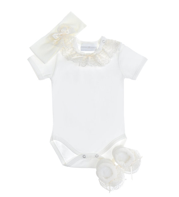 La Perla-Story Loris Story Loris Romper, Sokjes en Haarband Creme