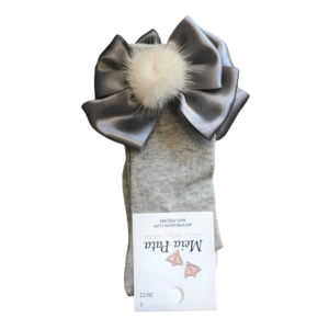 Meia Pata Kniekousen met strik en bontje