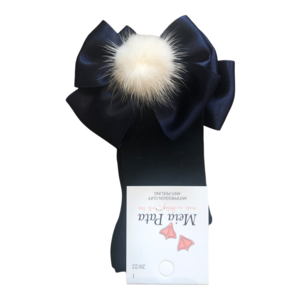 Meia Pata Kniekousen met strik en bontje