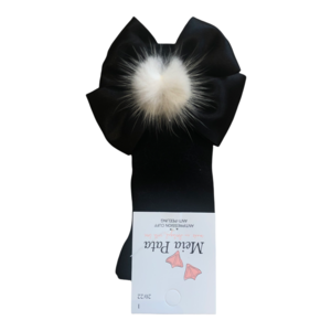 Meia Pata Kniekousen strik met bontje