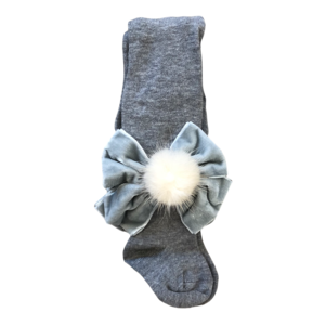 Meia Pata Maillot met velvet strik en bontje