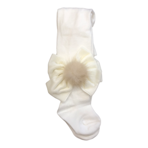 Meia Pata Maillot met velvet strik en bontje