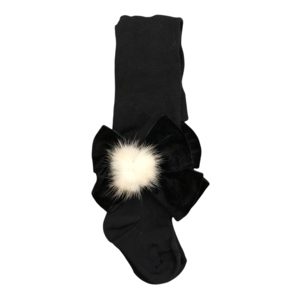 Meia Pata Maillot met velvet strik en bontje