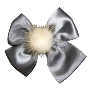 Meia Pata Satijnen strik met bontje