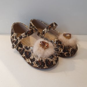 Babywalker Ballerina's luipaard strass