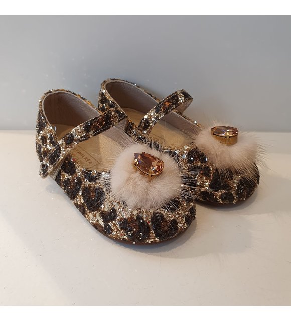 Babywalker Ballerina's luipaard strass