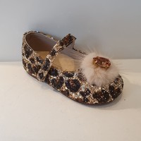 Babywalker Ballerina's luipaard strass