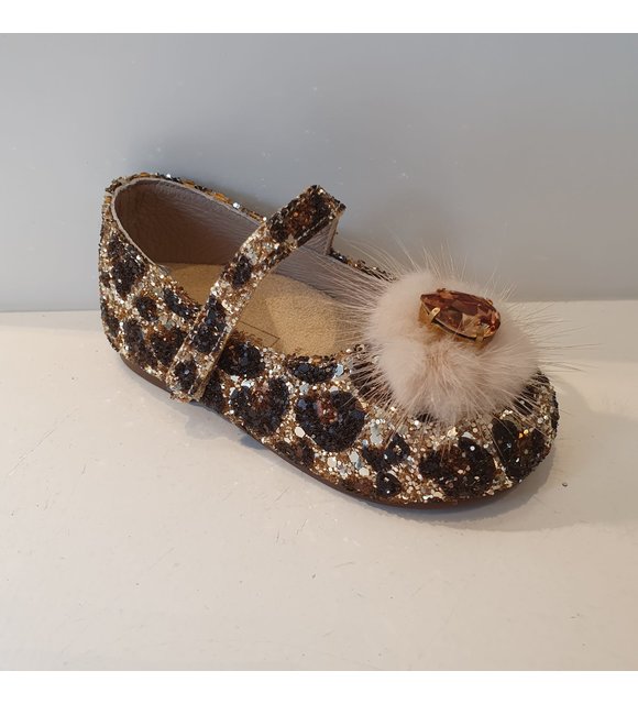 Babywalker Ballerina's luipaard strass