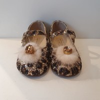 Babywalker Ballerina's luipaard strass