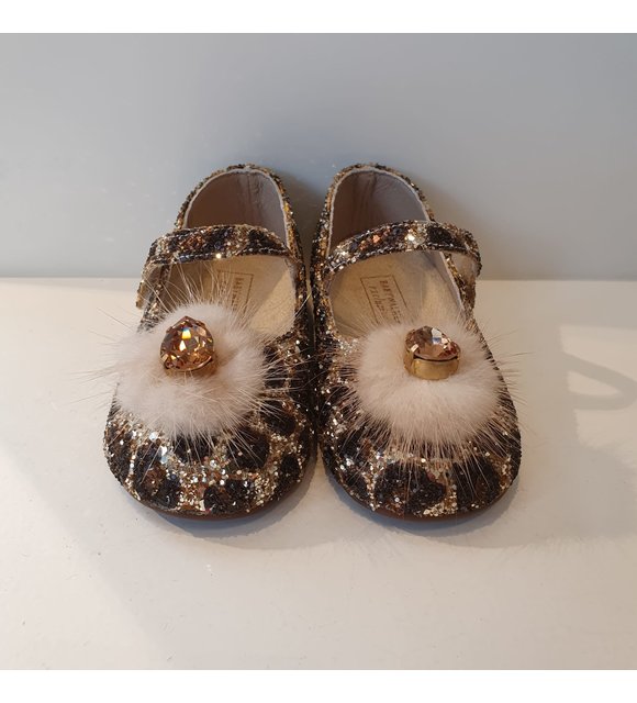Babywalker Ballerina's luipaard strass