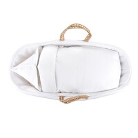 Théophile & Patachou Rieten reiswieg + Aankleding gewafeld wit