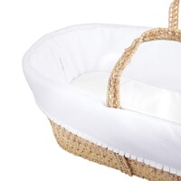 Théophile & Patachou Rieten reiswieg + Aankleding gewafeld wit