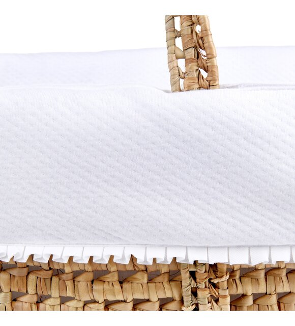 Théophile & Patachou Rieten reiswieg + Aankleding gewafeld wit