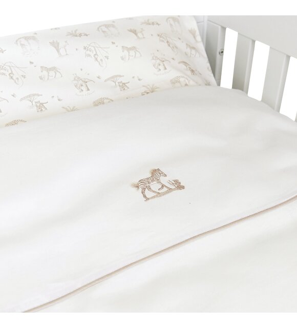 Théophile & Patachou Donsovertrek bed 100x135cm  + sloop - wit linnen