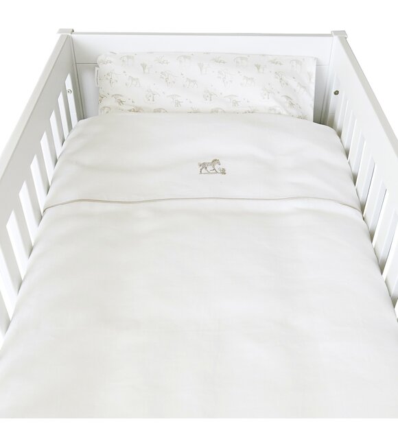 Théophile & Patachou Donsovertrek bed 100x135cm  + sloop - wit linnen