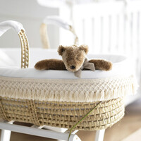 Théophile & Patachou Rieten reiswieg + Aankleding natureel franjes