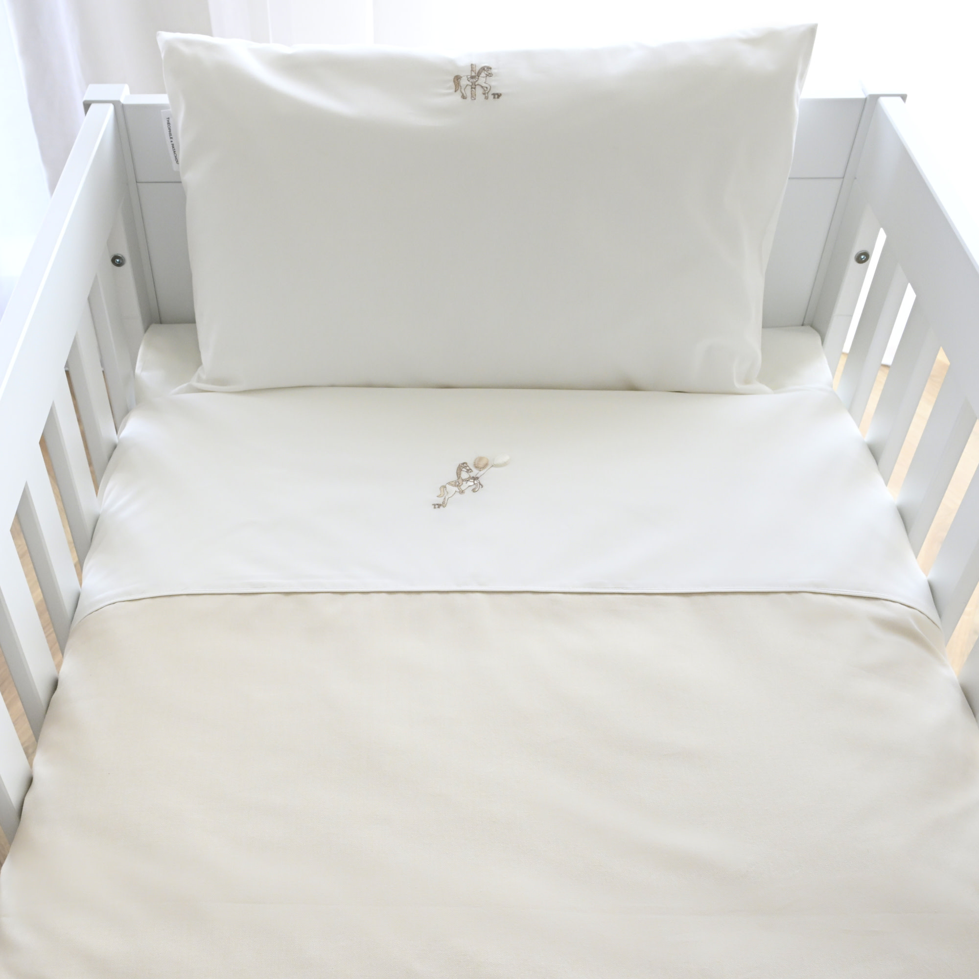 Donsovertrek bed katoen 100x135cm + sloop - Poppedoll