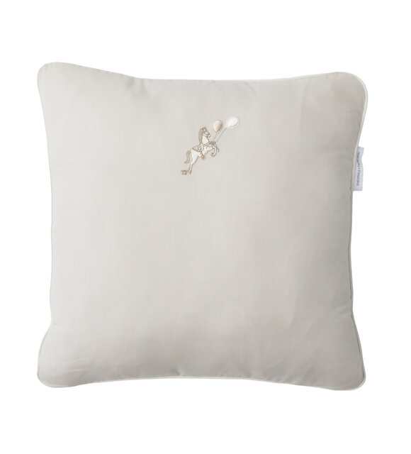 Théophile & Patachou Geborduurd Kussen - Beige