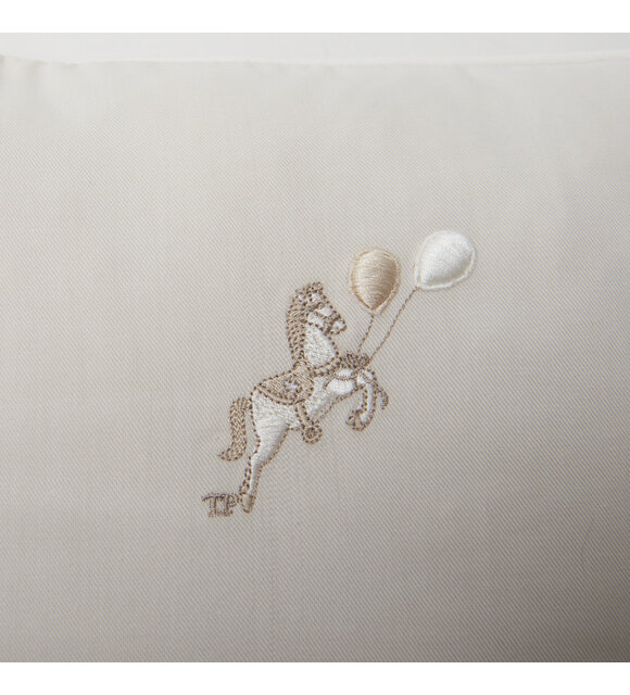 Théophile & Patachou Geborduurd Kussen - Beige