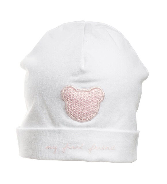 First Babymutsje met beertje