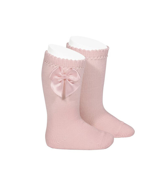 Condor Condor Kniekous met Strik Oud-Roze