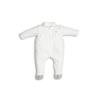 First First Glitter Teddy on back Babypakje Wit/Zilver