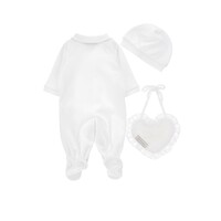 Monnalisa Babypakje met slabber en muts