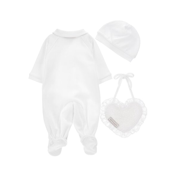 Monnalisa Babypakje met slabber en muts