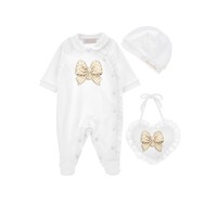 Monnalisa Babypakje met slabber en muts