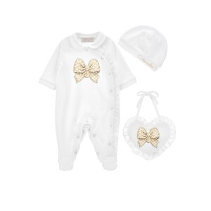 Monnalisa Babypakje met slabber en muts