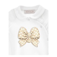 Monnalisa Babypakje met slabber en muts