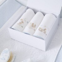 Théophile & Patachou 3 geborduurde tetra doek BP 60x60 + doos