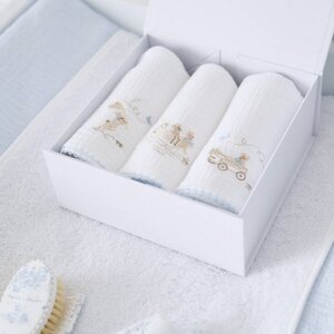 Théophile & Patachou 3 geborduurde tetra doek BP 60x60 + doos