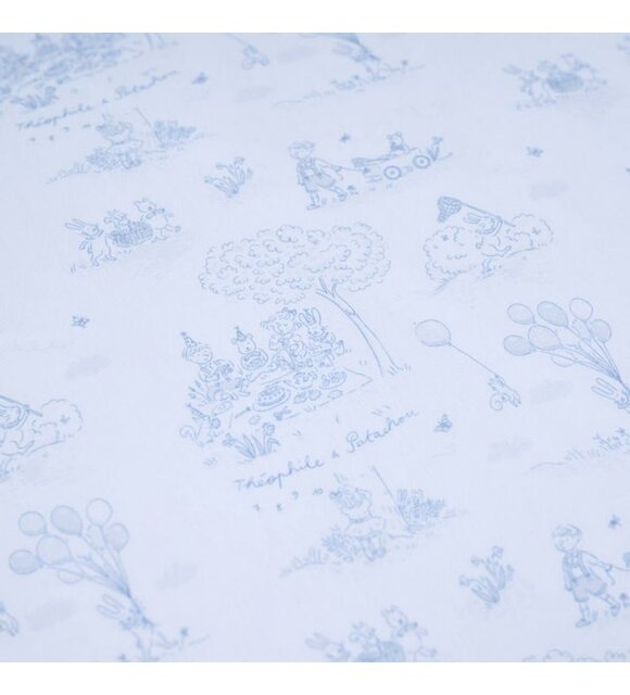 Théophile & Patachou Bedbeschermer 70cm - Katoen (70x70x70cm) H:30cm gedrukt