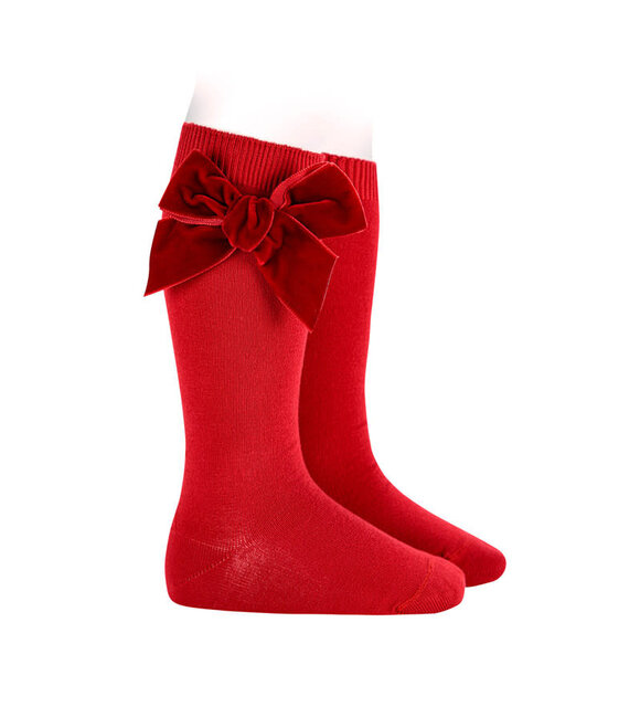 Condor Kniekousen met velvet strik