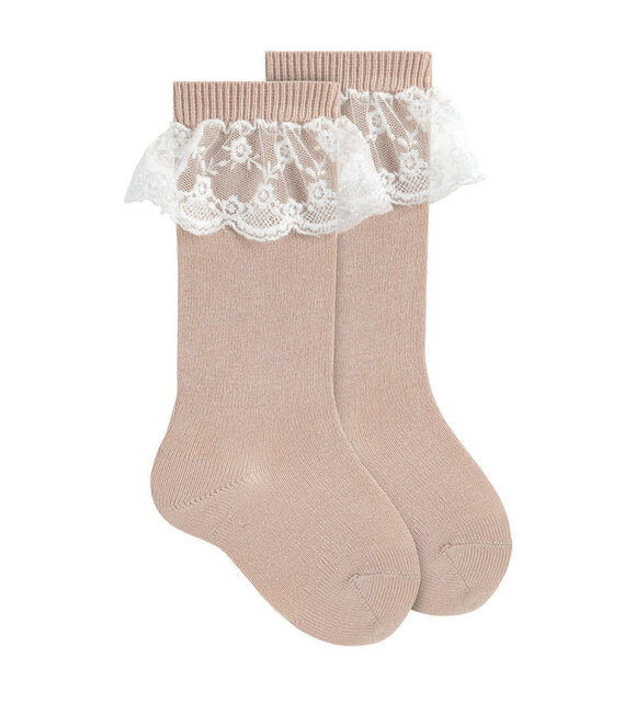 Condor Kniekousen met kant