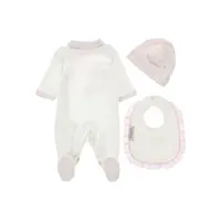 Monnalisa Babypakje met mutsje en slabber