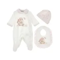 Monnalisa Babypakje met mutsje en slabber