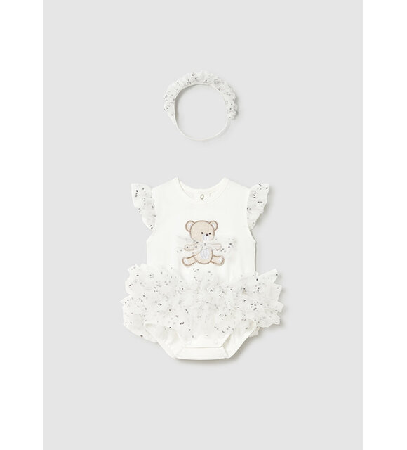 Mayoral Tulle romper met haarband