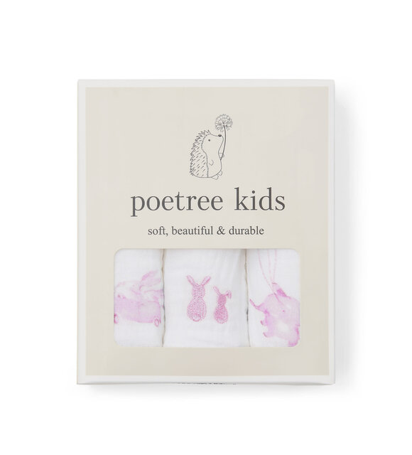 Poetree Hydrofiel doeken, 3 stuks