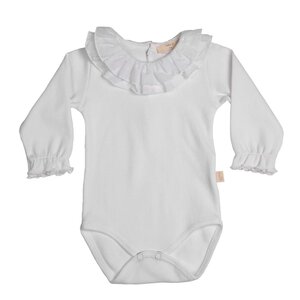 Baby Gi Romper met kraagje wit