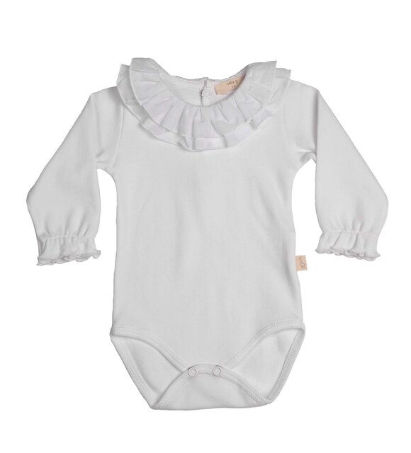 Baby Gi Romper met kraagje wit